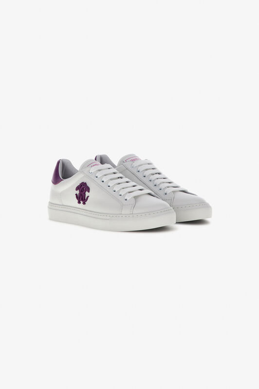 RC Sneakers with Monogram Mirror Snake White/Purple RKS038-PZA90