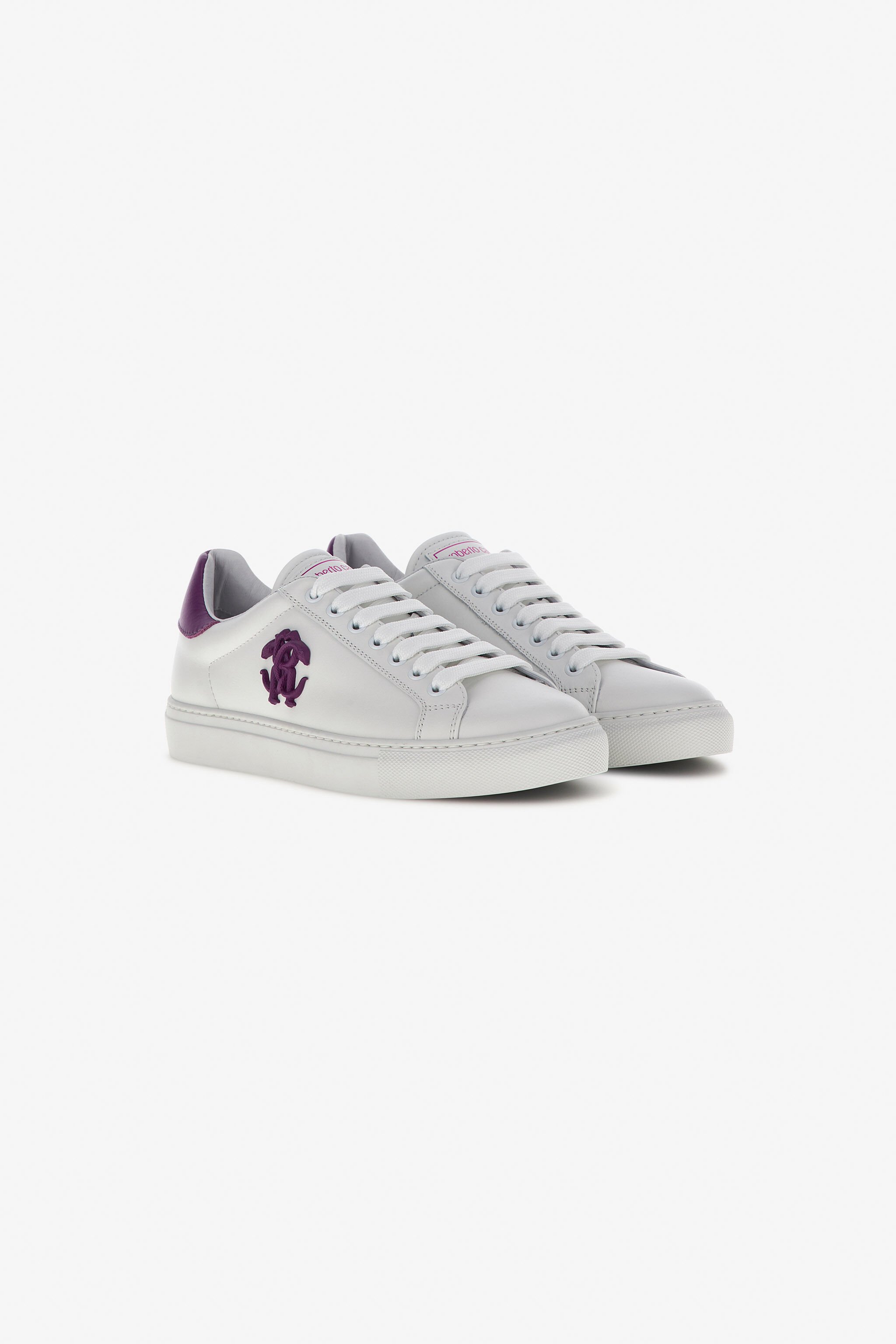 RC Sneakers with Monogram Mirror Snake White/Purple RKS038-PZA90
