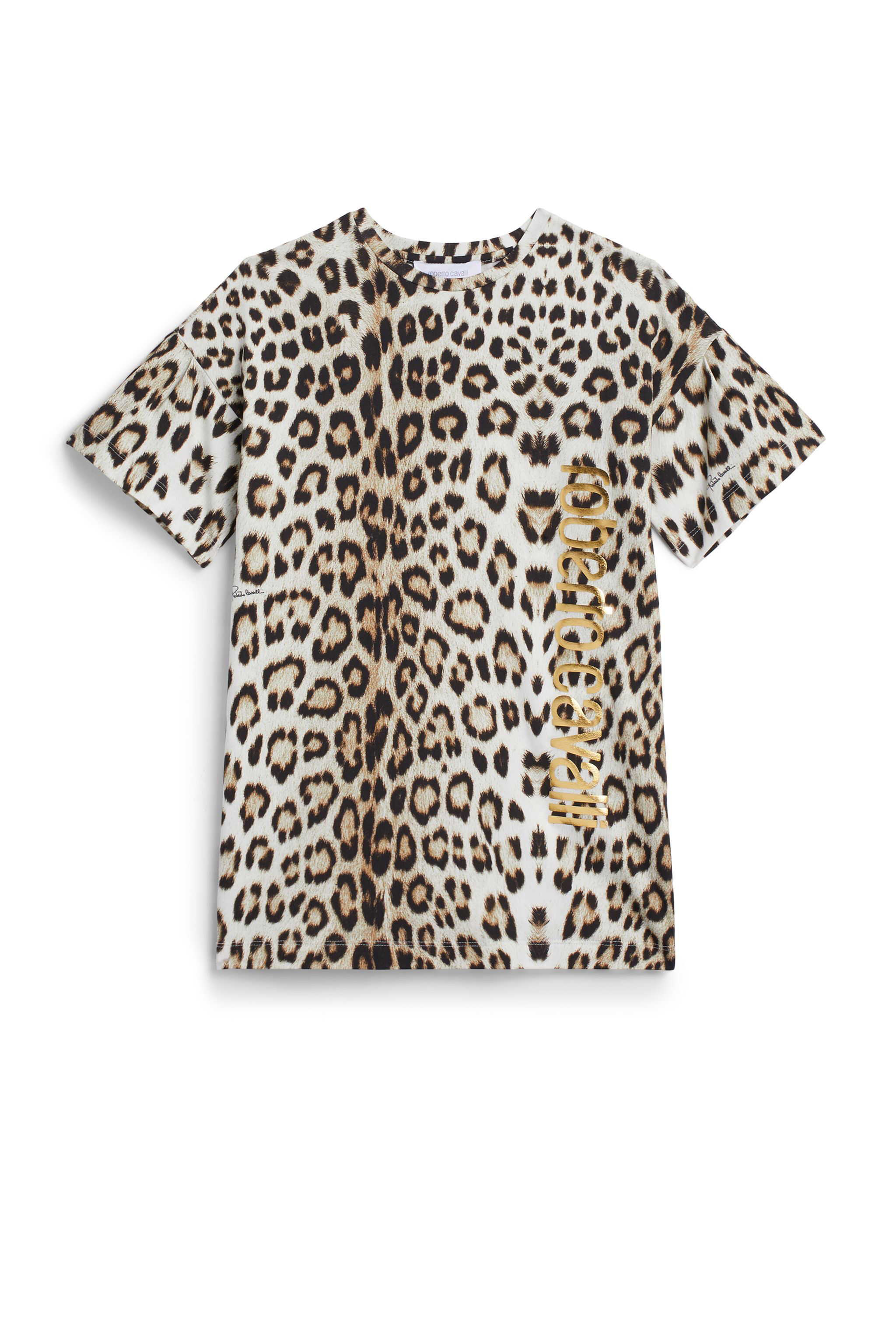 JU Logo animalier T-shirt dress BEIGE/MILKY/BLACK IJT141-JFQ64