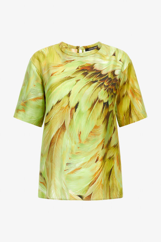 RC Plumage print t-shirt Verde claro SWT644-4QL71