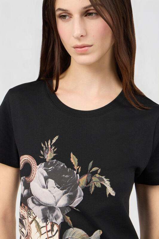 RC T-Shirt Mit Jewellery Foulard-Print BLACK SOT60J-JD003