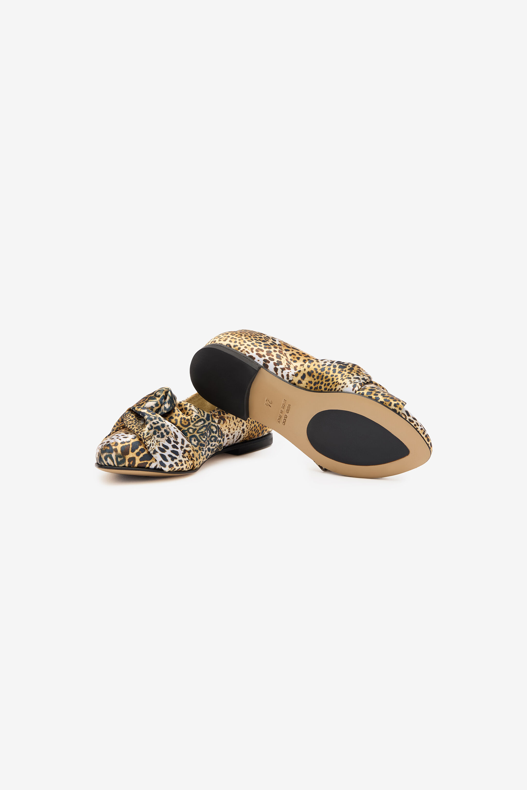 JU Ballerine Jaguar Skin Con Dettaglio Annodato NATURALE TJS01W-ABJ02