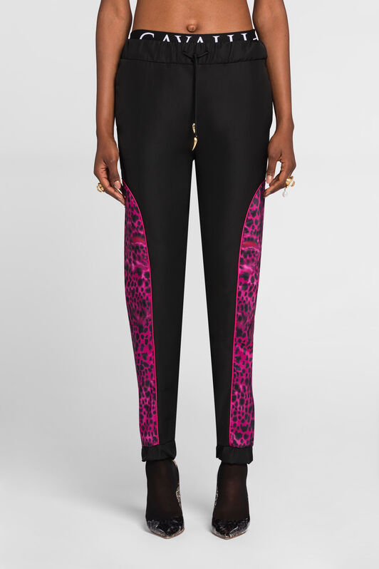 RC Printed-panel track pants Black QKT25A-2TF49