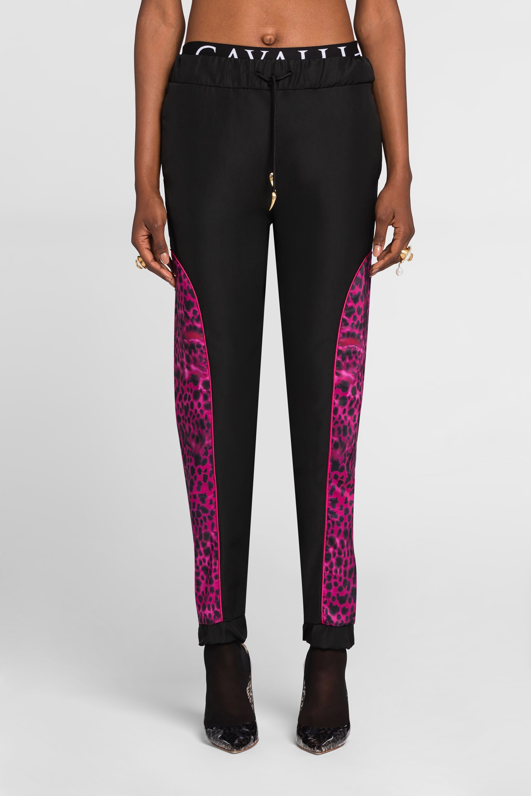 RC Printed-panel track pants Black QKT25A-2TF49