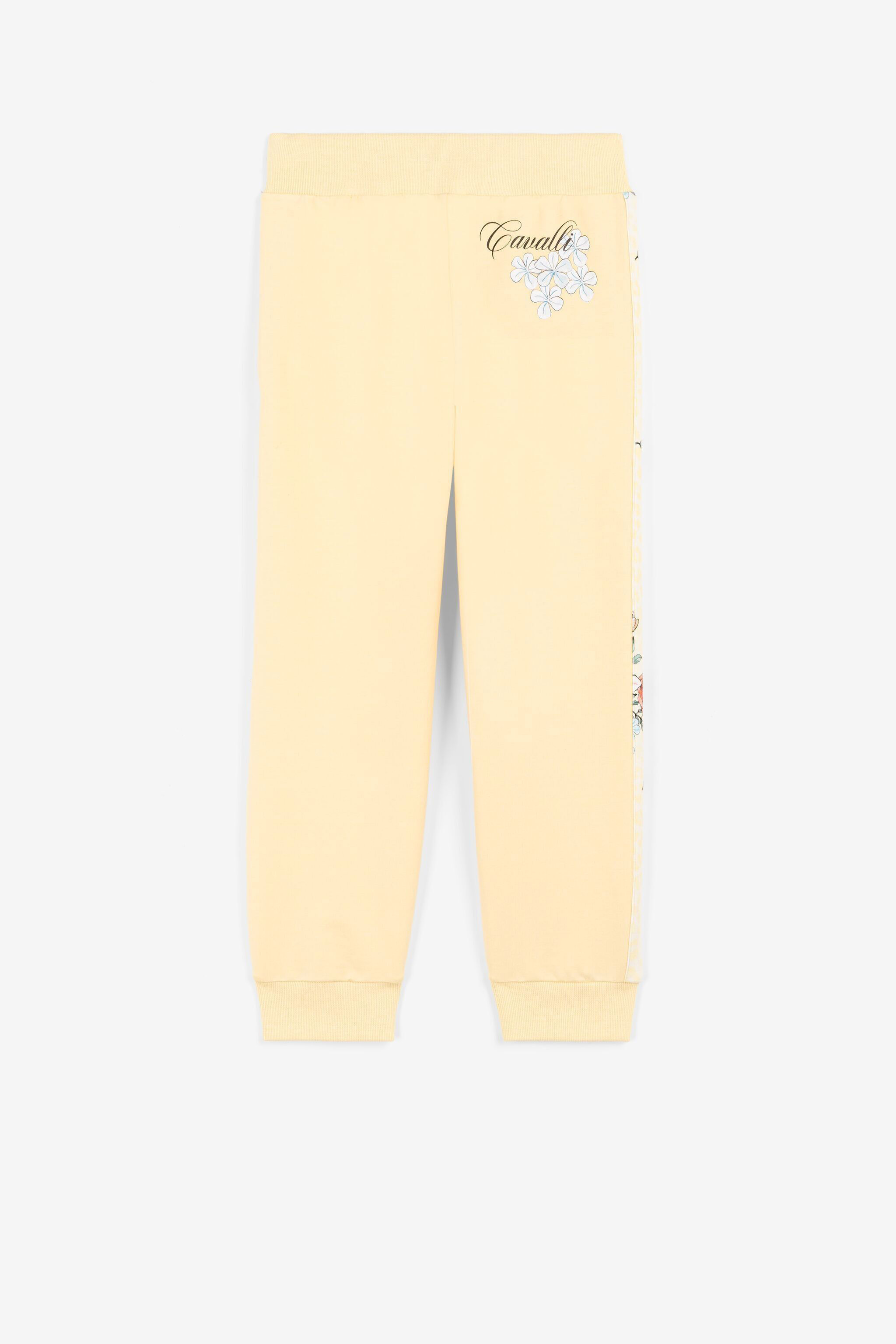 JU Jaguar And Flower-Print Sweatpants Yellow QJT203-CF050