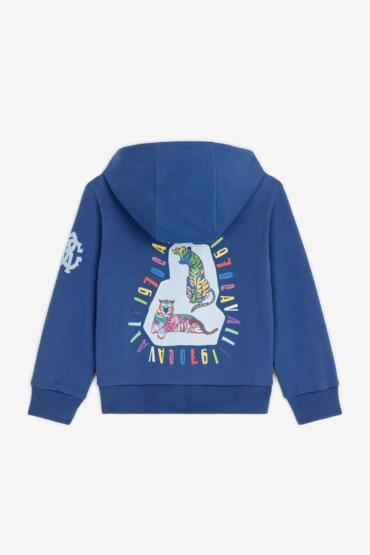 JU Logo-Print Cotton Hoodie JU Logo-Print Cotton Hoodie Blue RJT90D-CF050