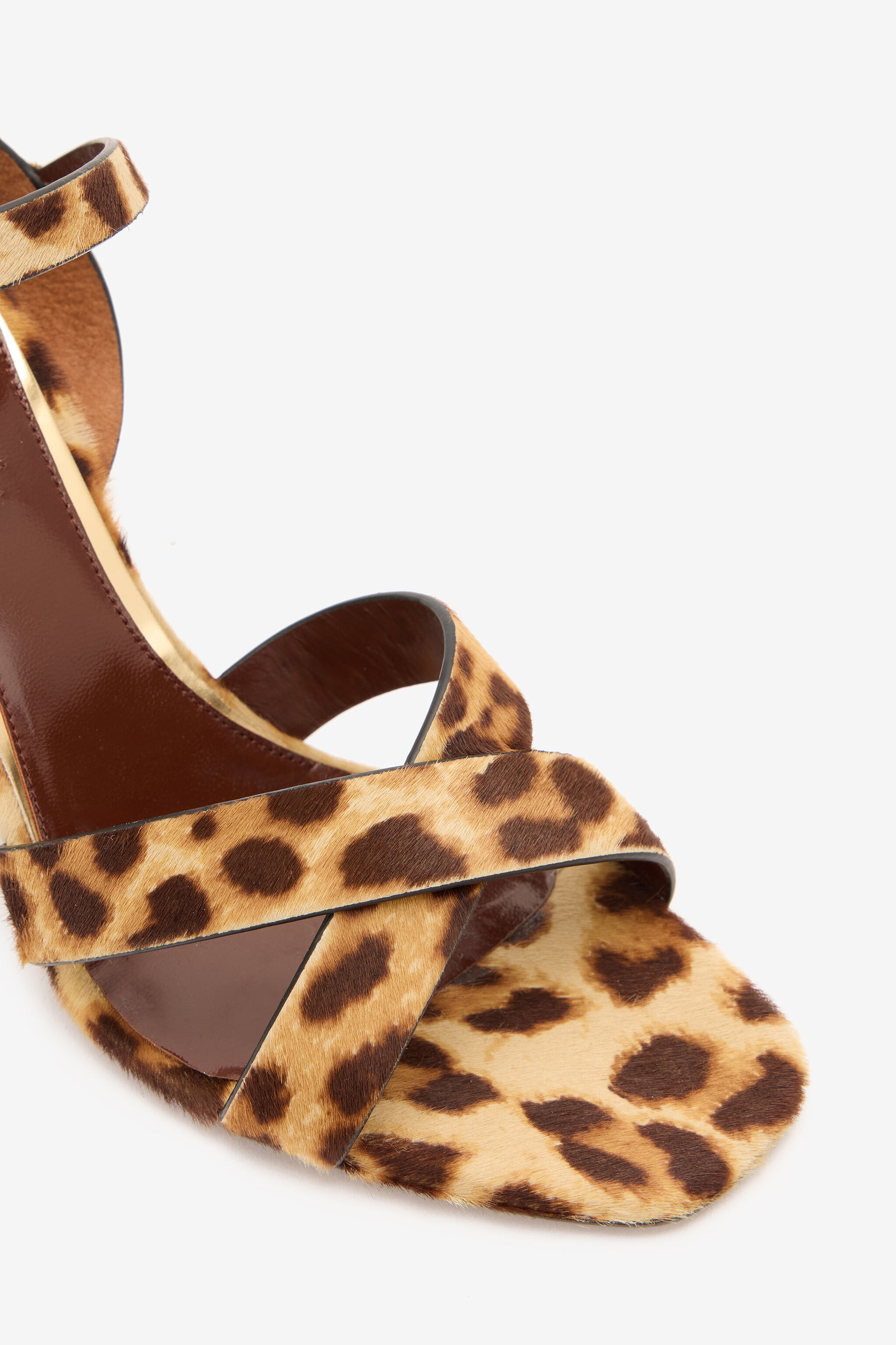 RC Hairy Cheetah Skin Sandals Brown VKS011-PZA92