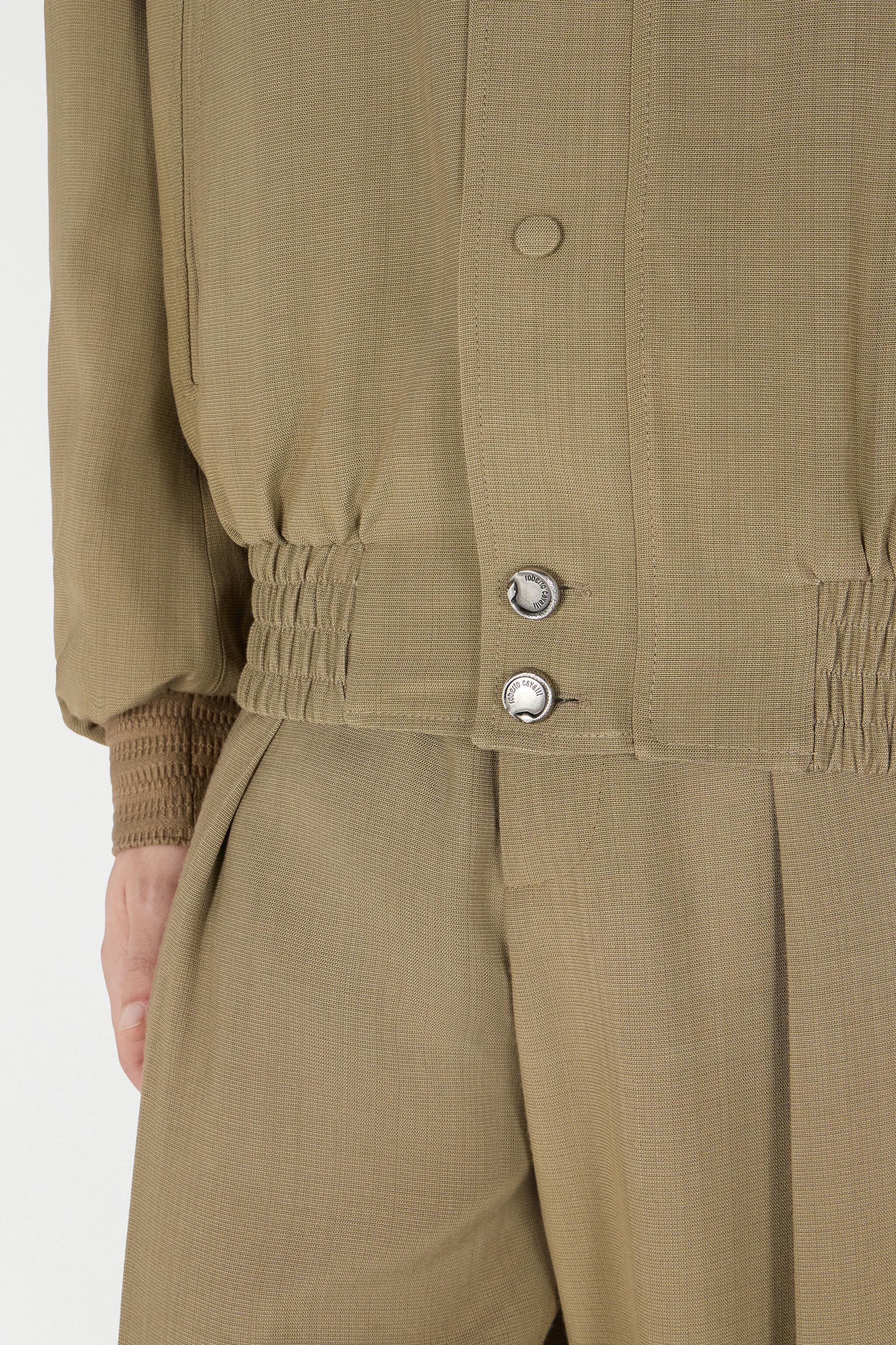 RC Buttoned Bomber Jacket Brown URT465-VI045