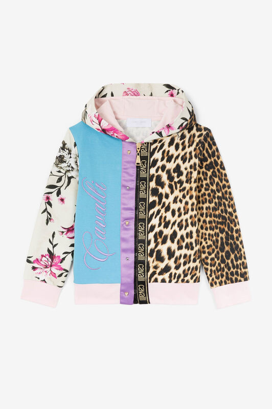 JU Hoodie mit Leoparden- und Blumen-Print JU Hoodie mit Leoparden- und Blumen-Print NATURALE/MULTI OJT964-ISA2J