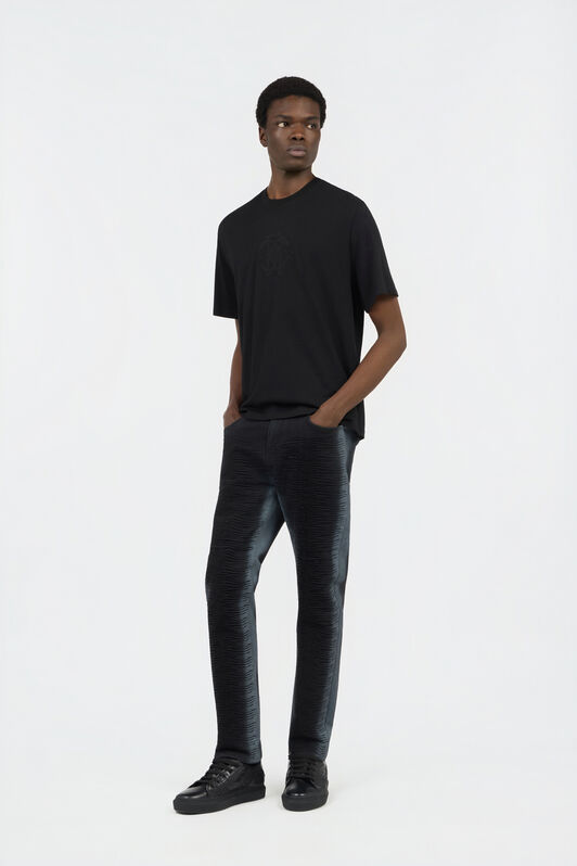 RC Black T-shirt with embroidered logo BLACK SOT60D-JD001