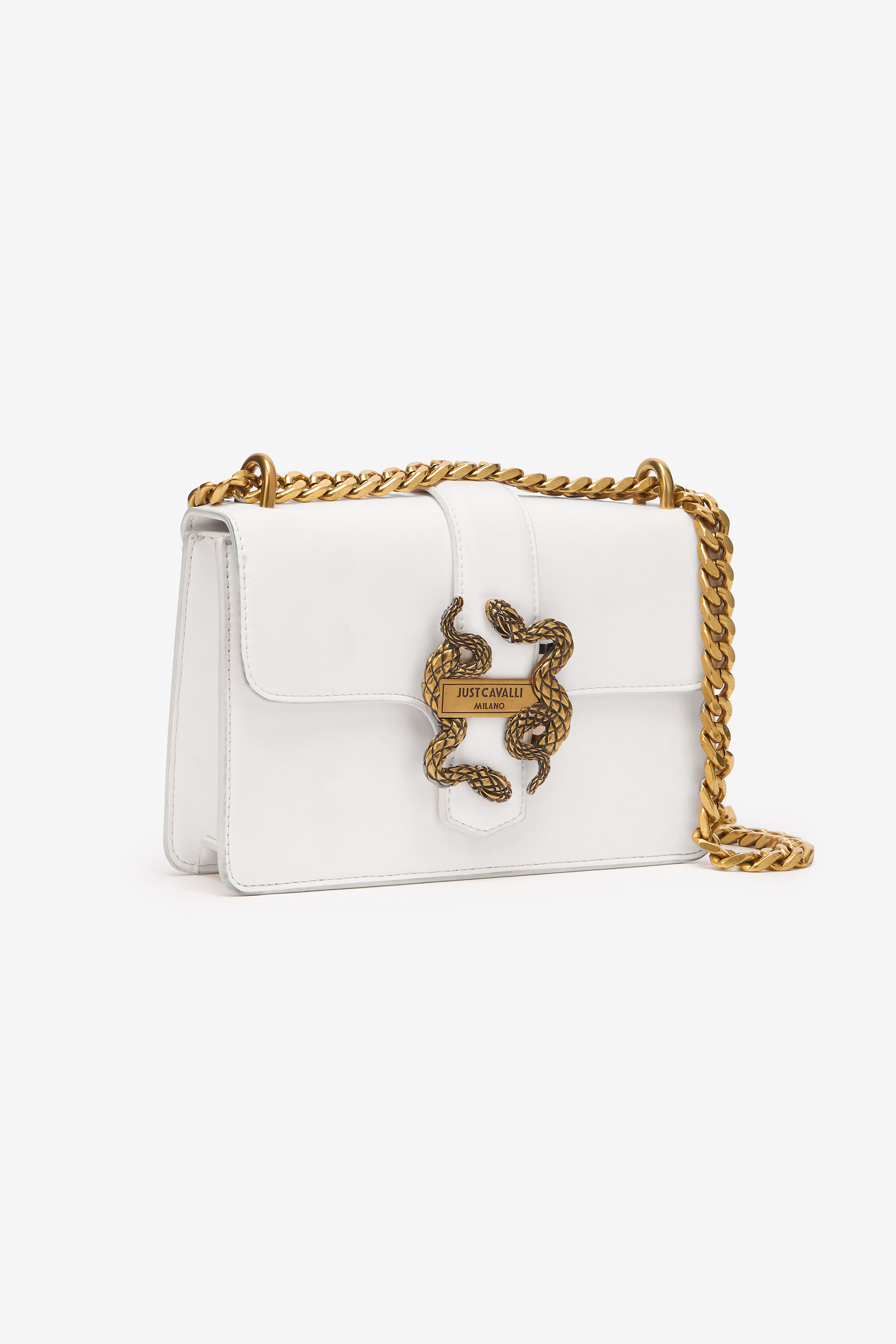 JC Crossbody Bag With Mirror Snake White UFB026-UF395