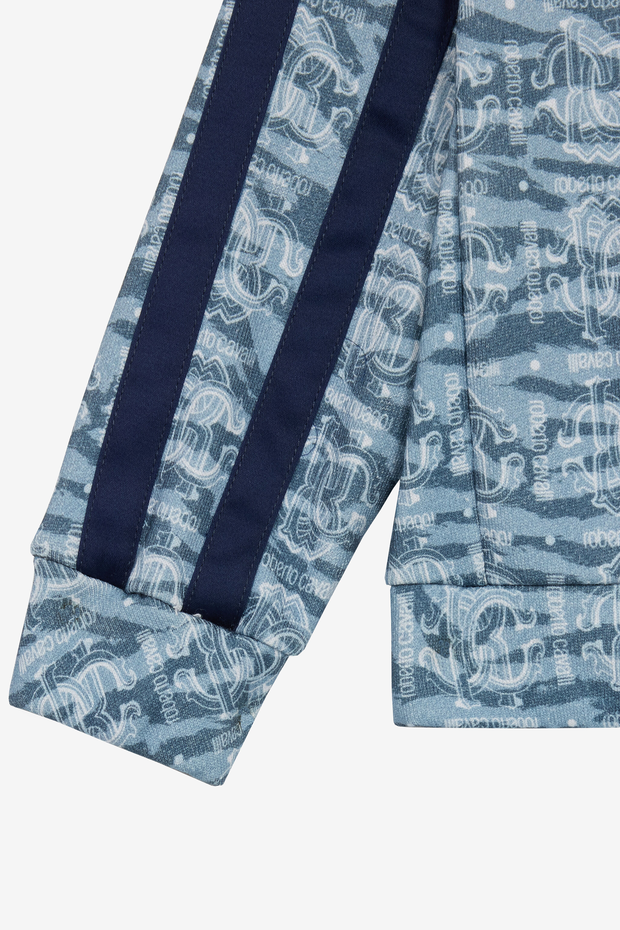 JU Sudadera Con Cremallera Y Estampado Integral Azul claro UJT693-5OO44