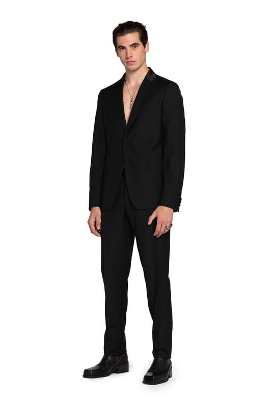RC Single-Breasted Wool Blazer BLACK INT915-WC009