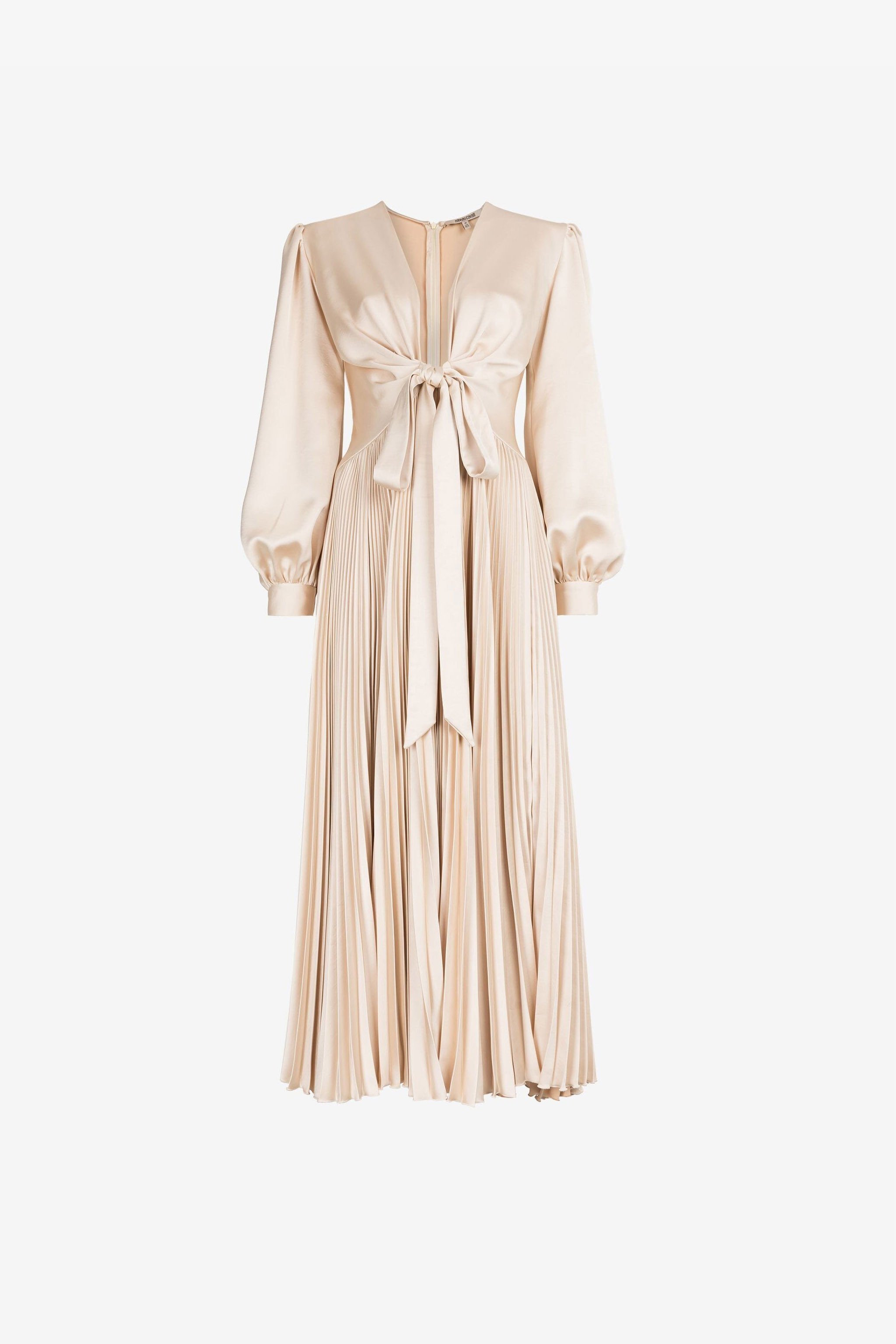 RC Plissee-Kleid Elfenbein QWT128-RD034