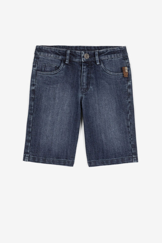 JU Dunkle Shorts mit Logo-Stickerei Medium blue QJJ276-DS015