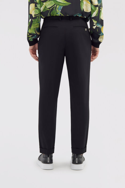 RC Tailored slim pants with fang Schwarz SRT247-FN061
