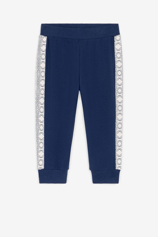 JU RC Monogram-Print Sweatpants Dark blue PJT212-CF050