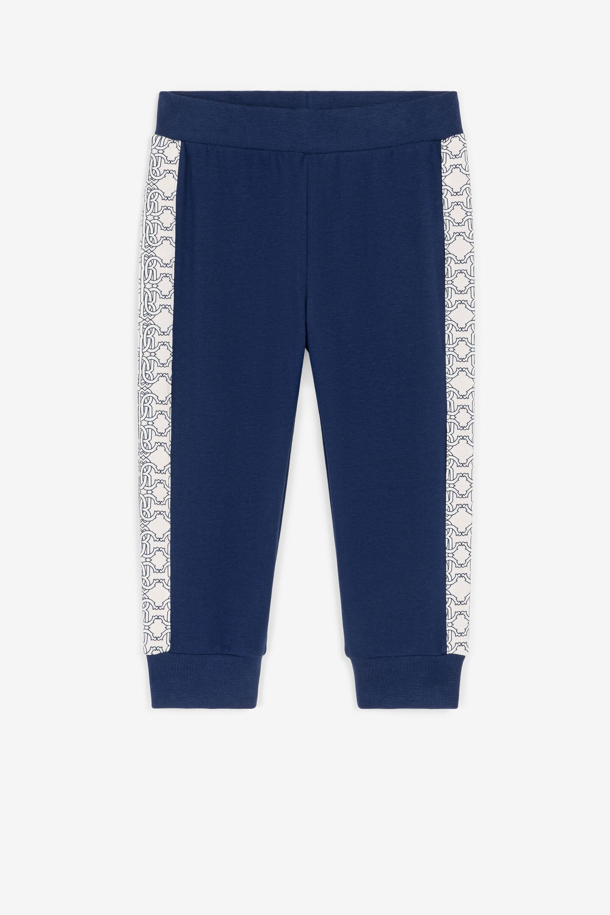 JU RC Monogram-Print Sweatpants Dark blue PJT212-CF050