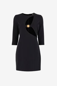 JC Mini-robe à logo Just Cavalli et ouvertures sur l'avant NOIR Q61556-Q0459