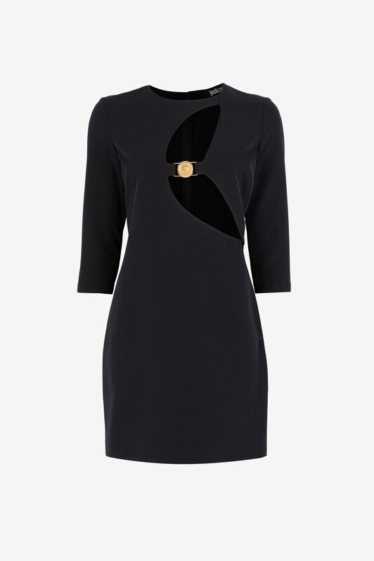 JC Mini-robe à logo Just Cavalli et ouvertures sur l'avant NOIR Q61556-Q0459