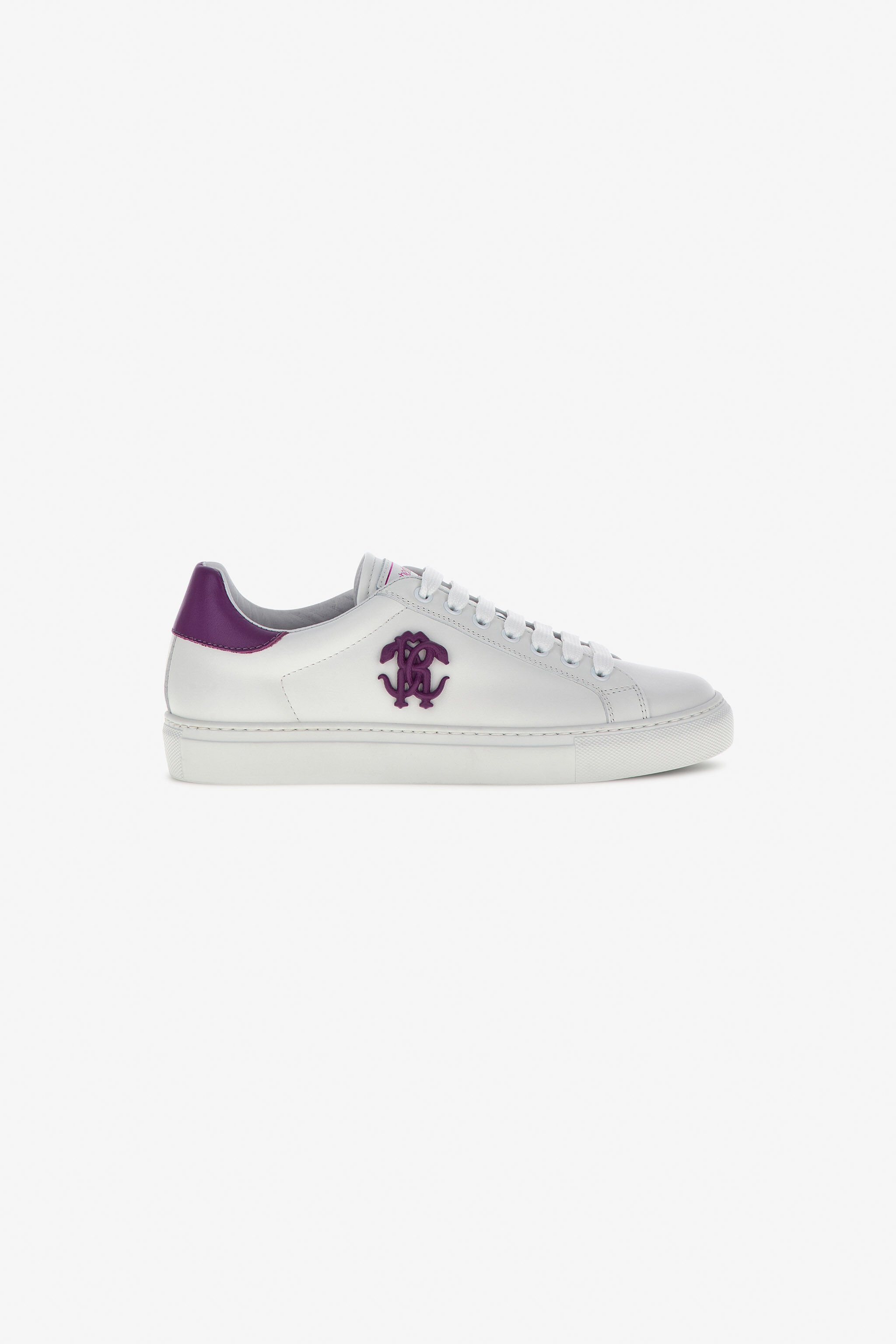 RC Sneakers with Monogram Mirror Snake White/Purple RKS038-PZA90