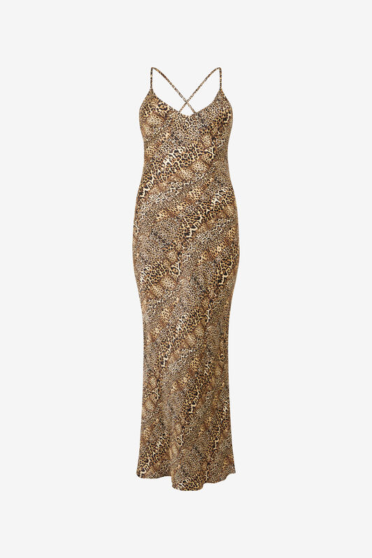 RC Silk Dress With Jaguar, Cheetah And Leopard Print JAGUAR POT10A-2NQ85