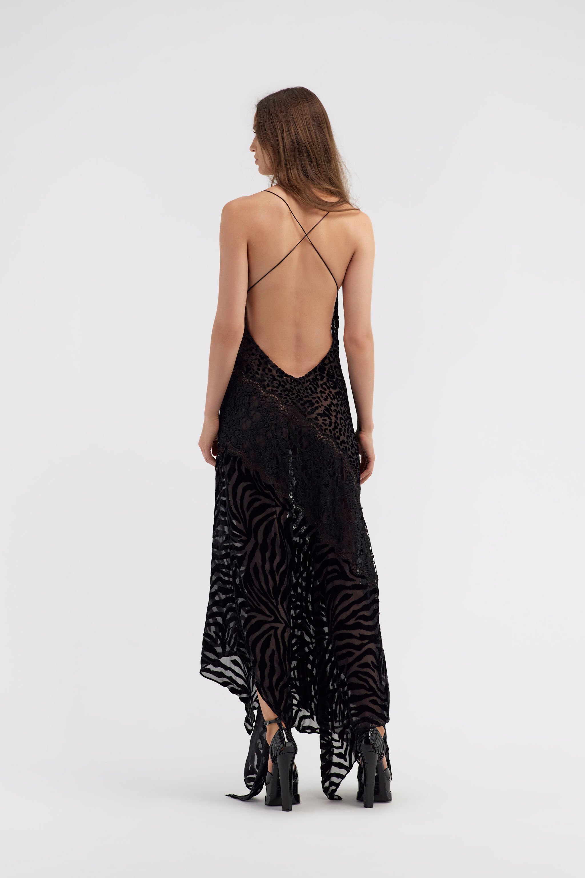 RC Lace slip dress Black RWT150-VL038