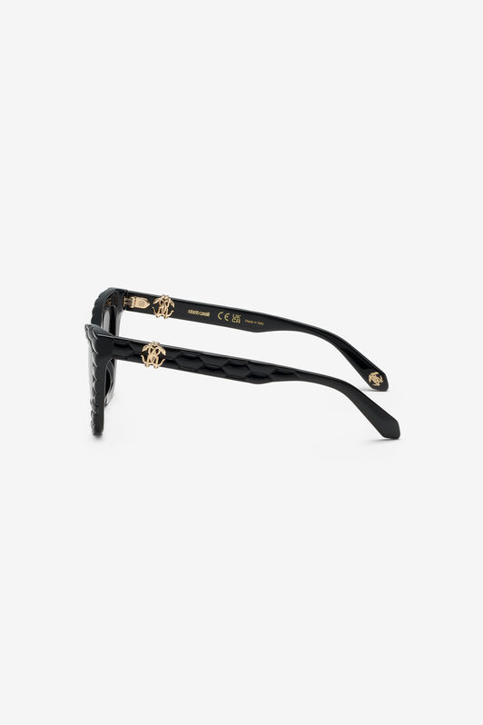 RC Sunglasses with smooth front and matelassè effect on temples Black UALD04-ID199