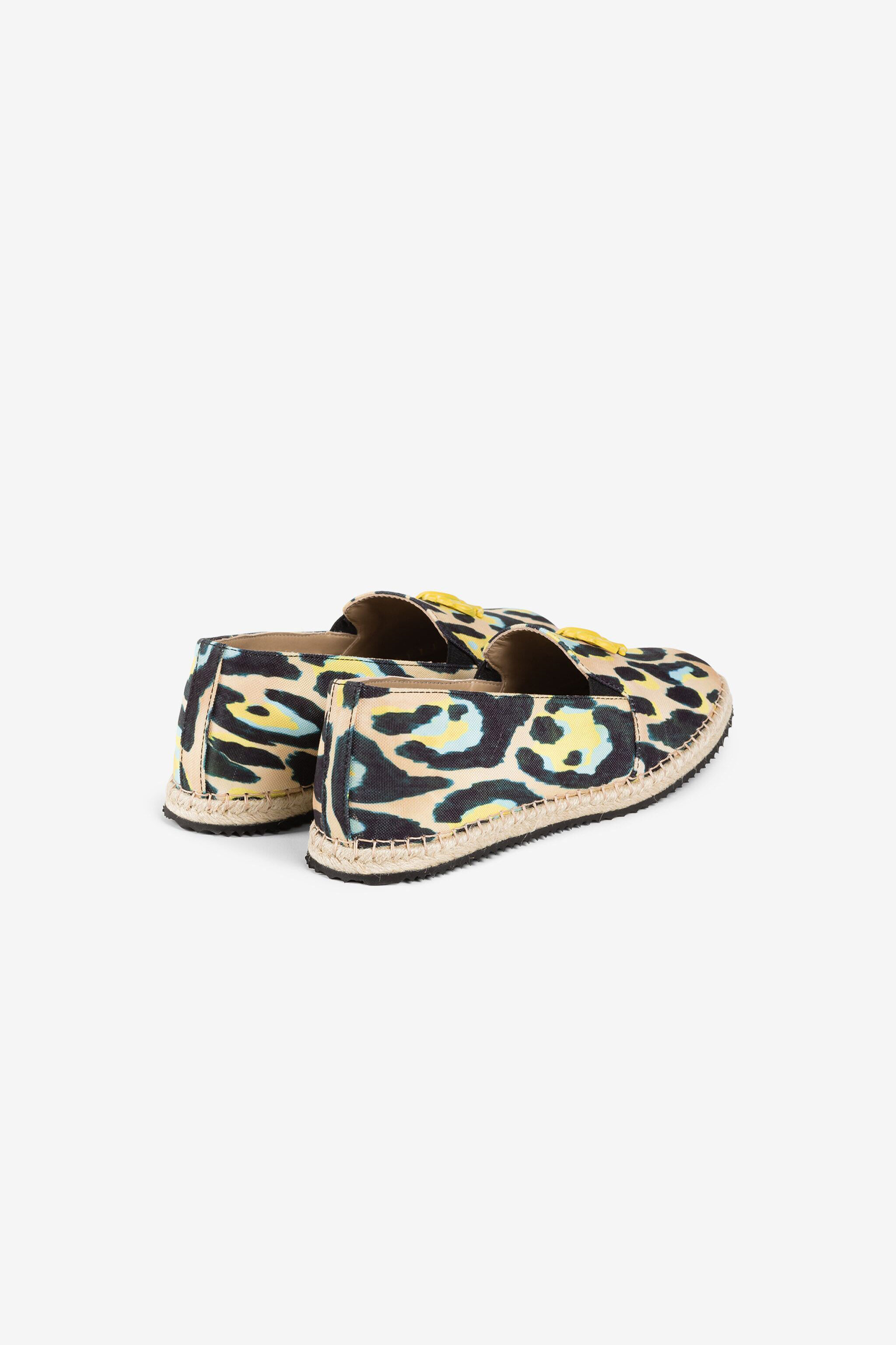 RC Espadrilles mit Jaguar-Print und Spiegelschlange NERO/GIAGUARO GIALLO QKS045-KV250