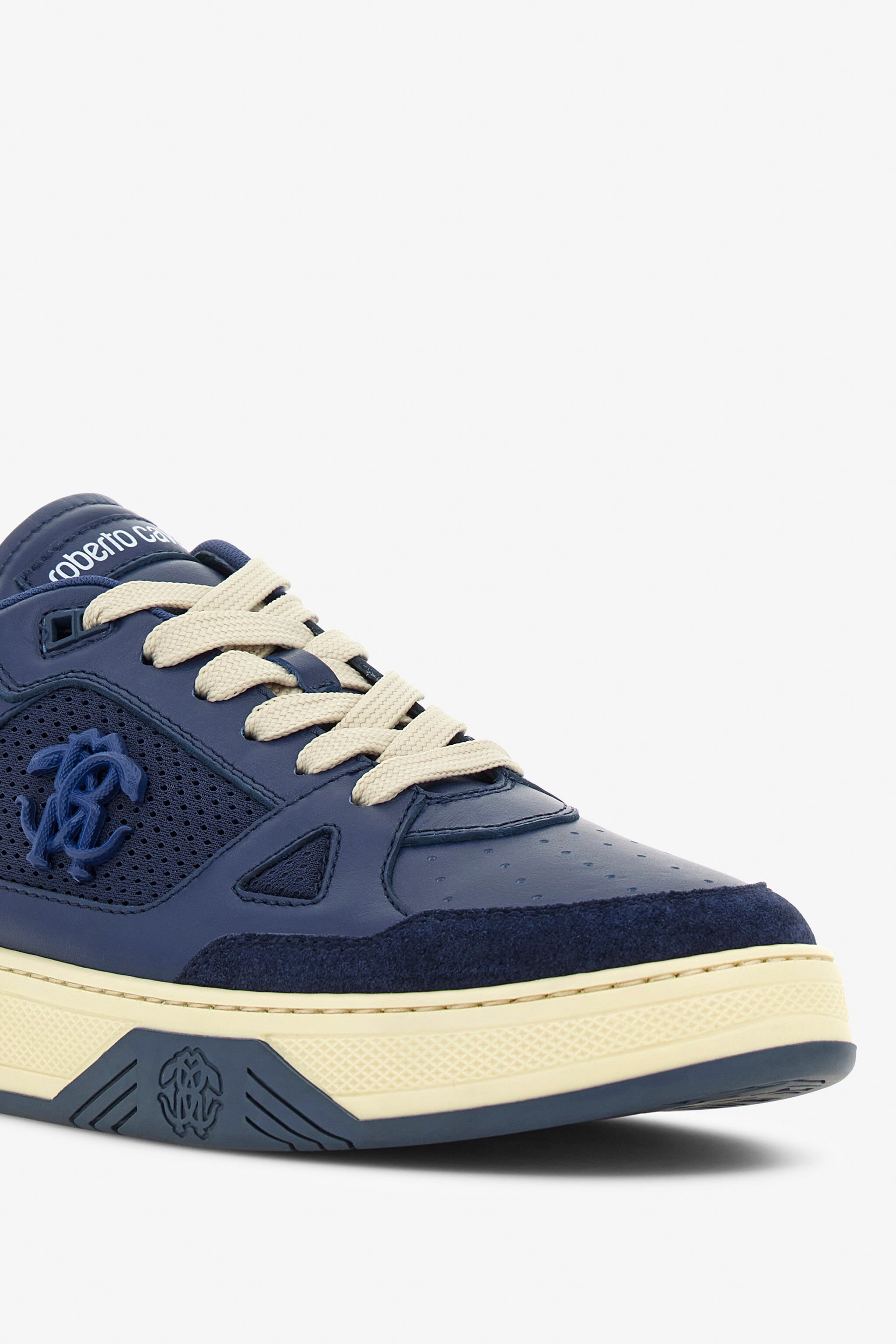 RC Sneakers con Monogram RC Blu scuro SRS044-PZ12A