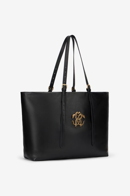 RC Borsa in Pelle con Logo BLACK WKB001-PZ078