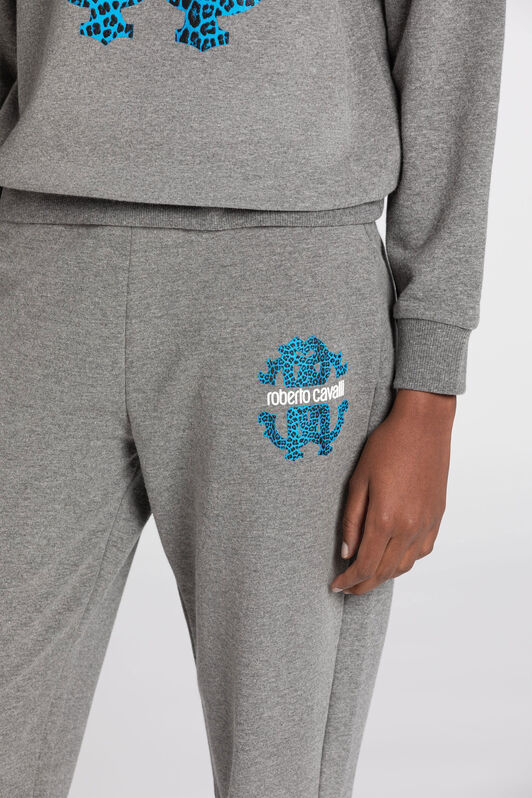 RC RC Monogram-Print Cotton Sweatpants RC RC Monogram-Print Cotton Sweatpants Gray JST23C-CF050