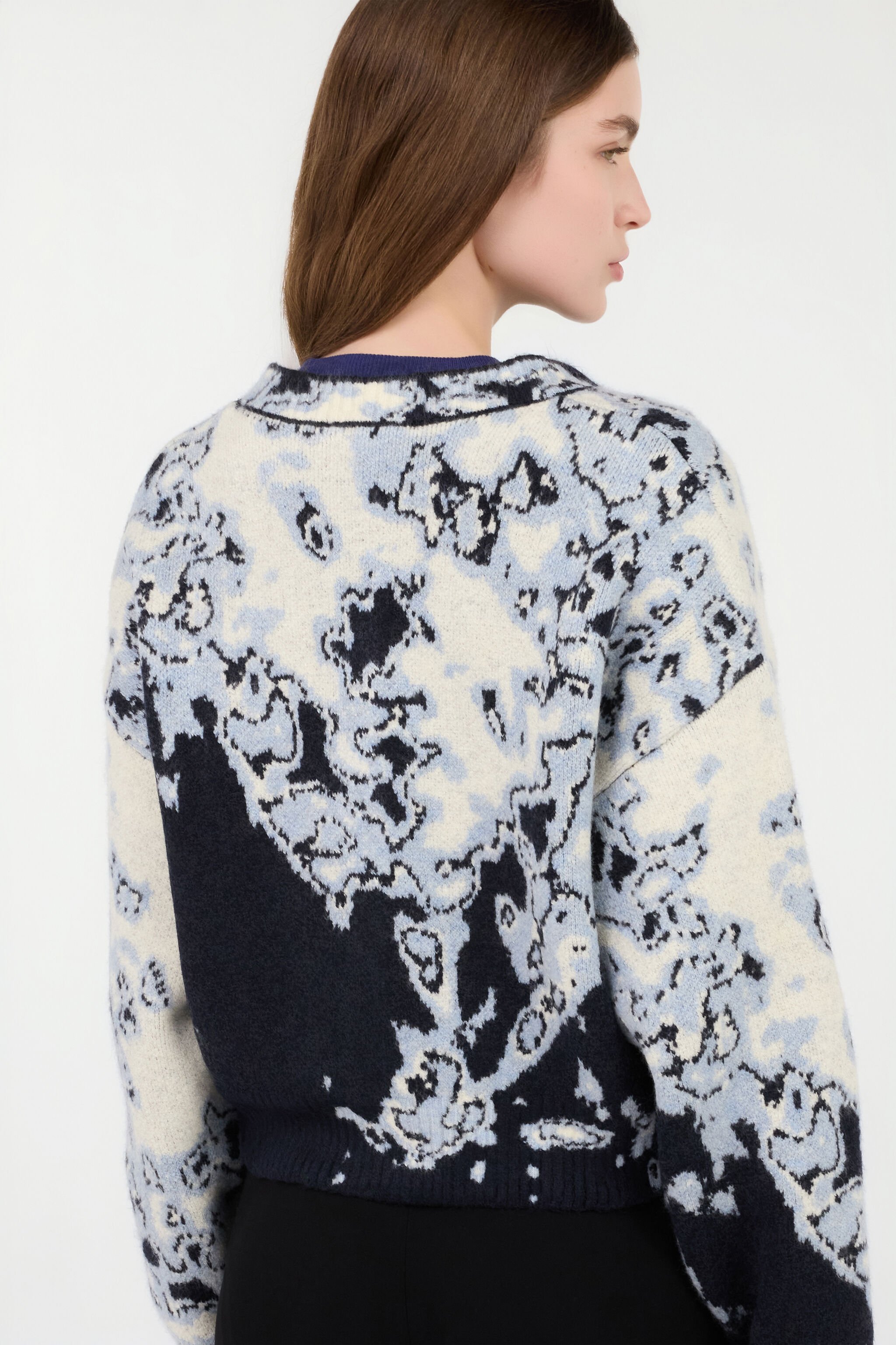 RC Abstract Jacquard Cardigan RC Abstract Jacquard Cardigan BLUE APPALOUSA ROM90A-FEC32
