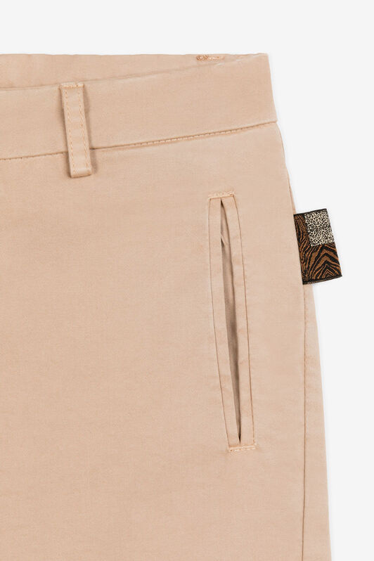 JU Animalier Patchwork-Tab Cargo Trousers Light brown RJT20O-CE035