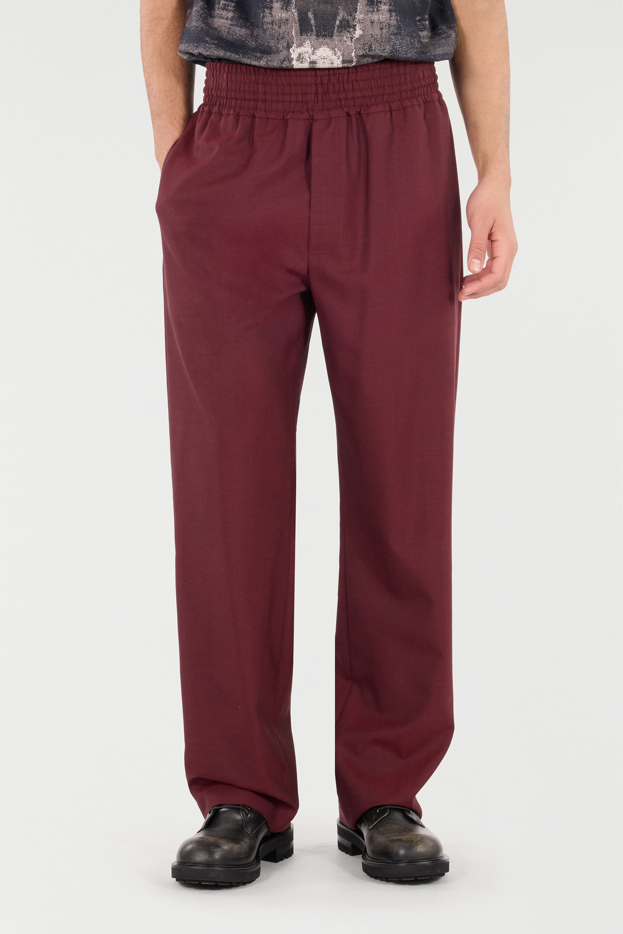 RC Loose Virgin Wool Pants Purple VNT267-VW003