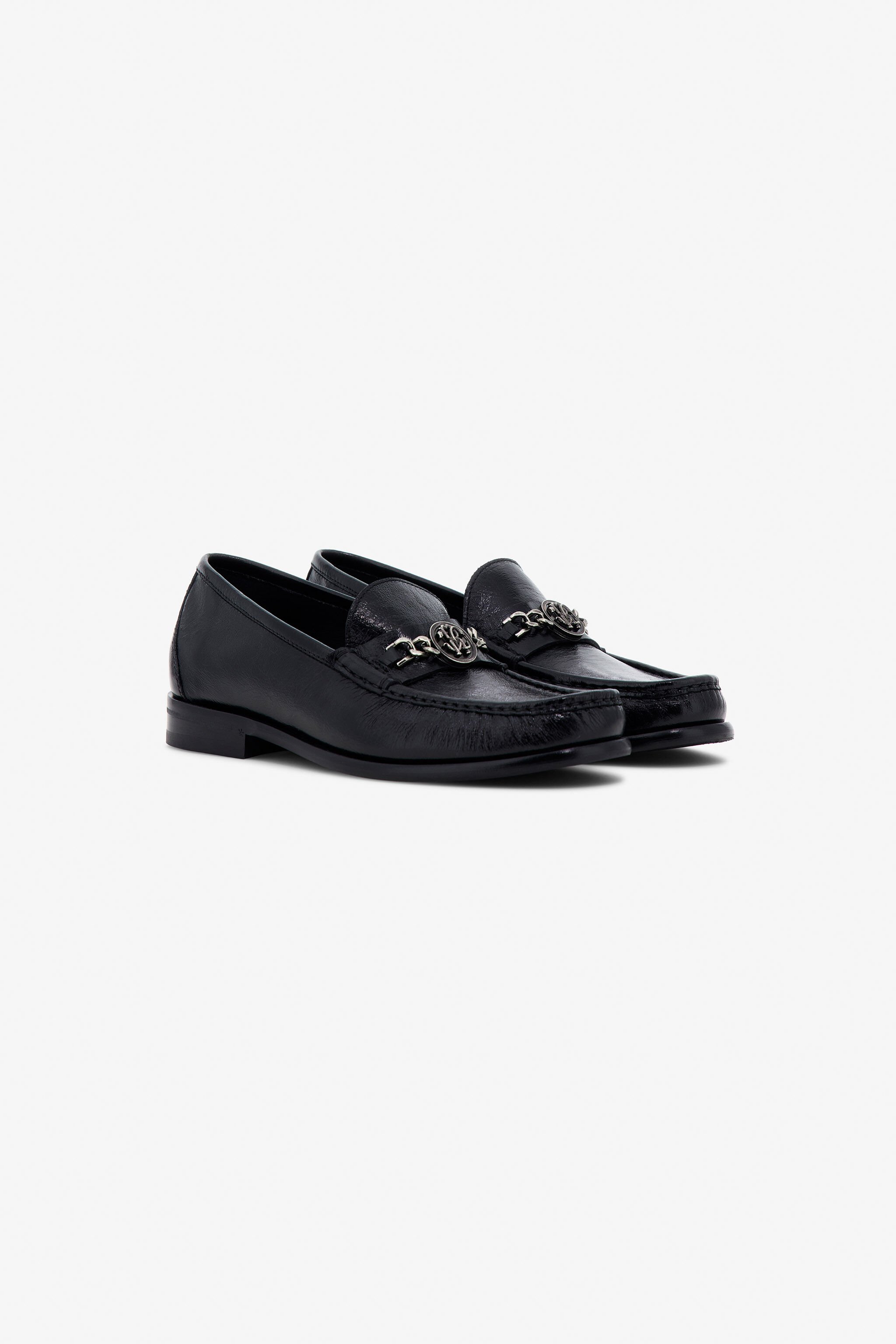 RC Chain-Embellished Loafers Black TRS027-PZ04A
