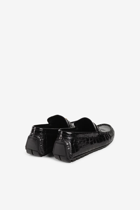 RC Croc-Embossed Loafers RC Croc-Embossed Loafers Black JSS00A-PZA73