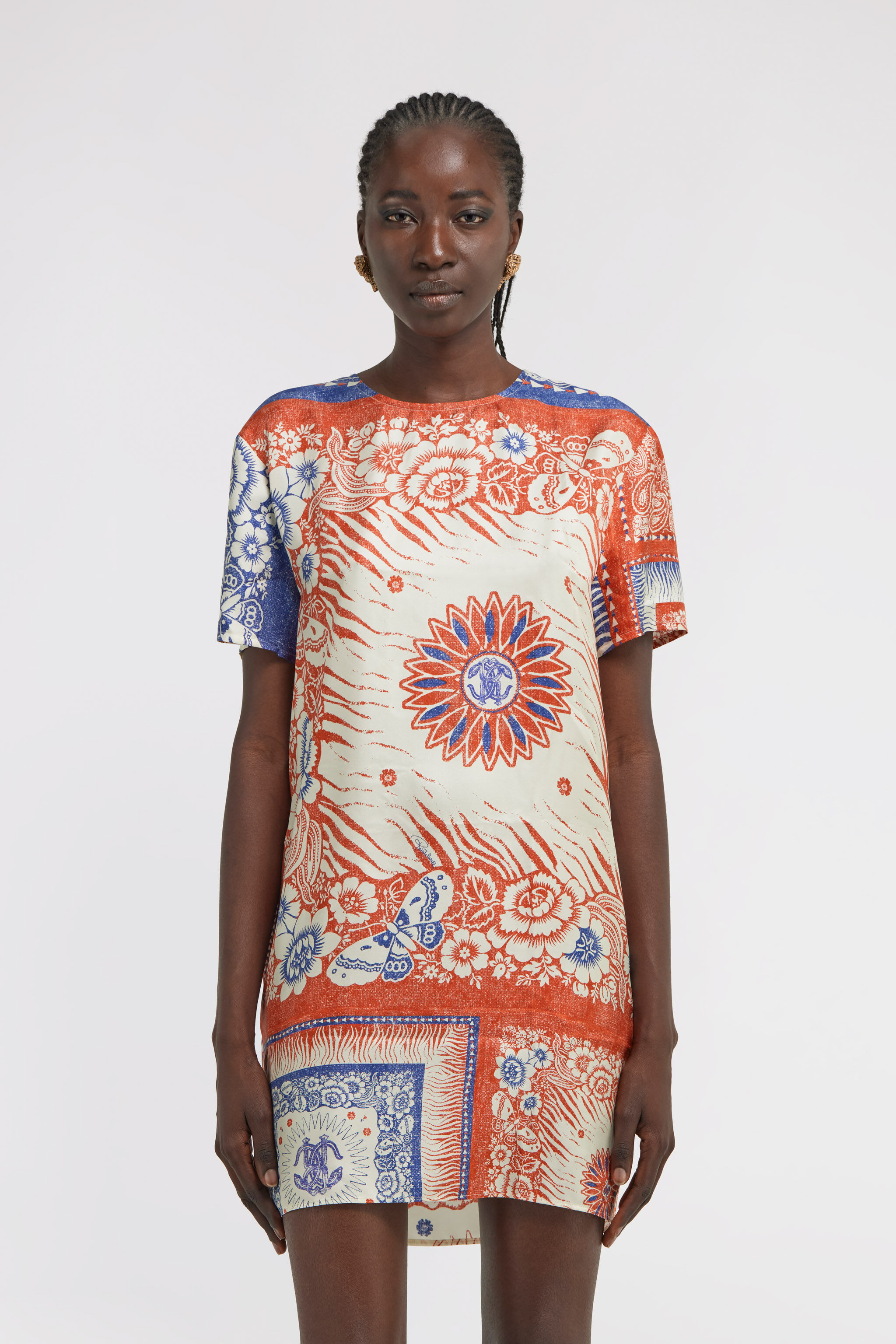 RC Bandana Print Dress Blue TKT101-4QN05