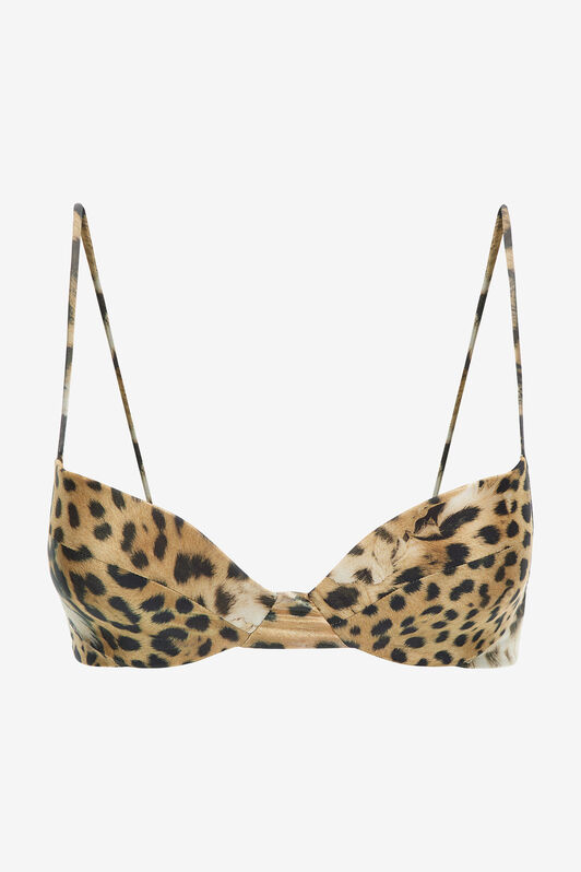 RC Jaguar Skin print bikini top Light Brown SYW038-LNG34