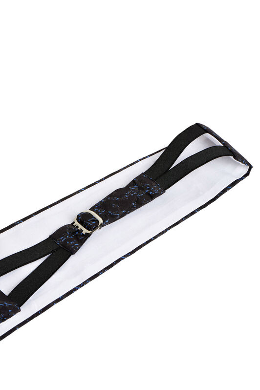 UG Micro macro leopard silk cummerbund SMOKE/LIGHT BLUE HYZ03V-SE058