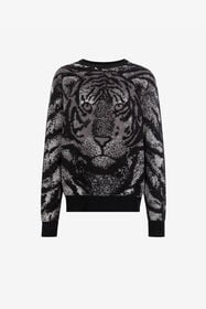 RC Pullover mit Tigermuster Grau RRM602-MA006