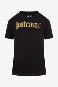 JC Camiseta Negra Con Logo BLACK/GOLD VFT192-VF315