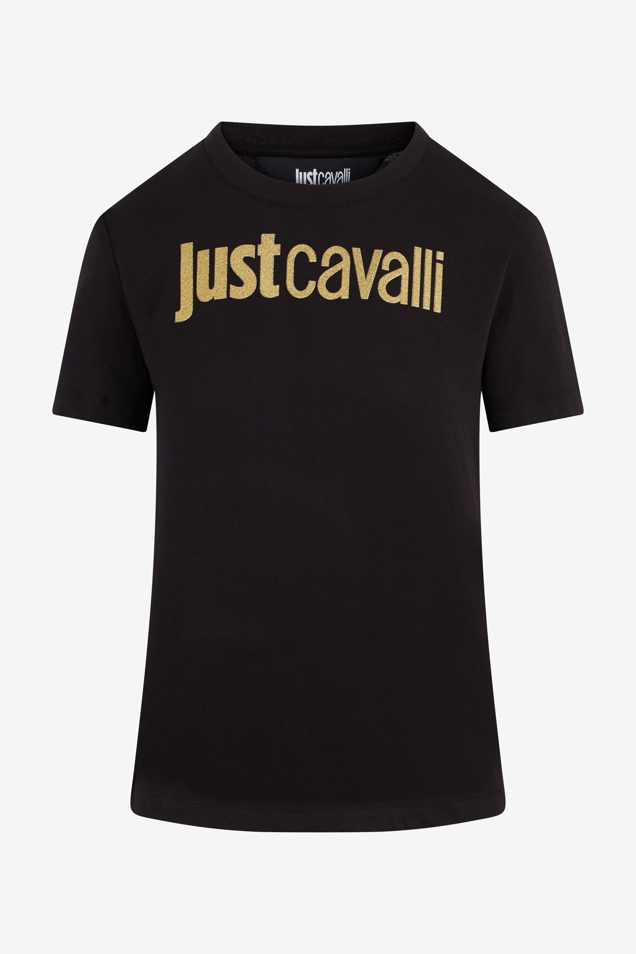 JC Schwarzes T-Shirt Mit Logo BLACK/GOLD VFT192-VF315