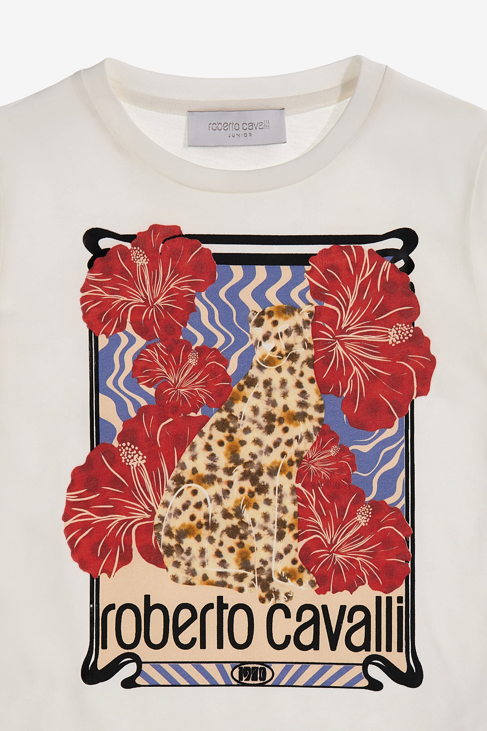 JU T-shirt with Logo and print Blanc SJT623-JD001