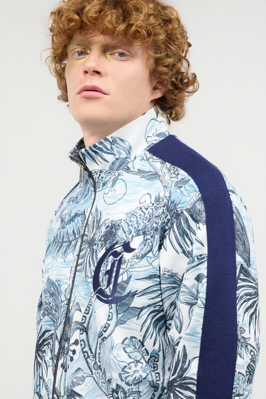 JC Sweatshirt With Jungle Print Light blue UFT071-UF091