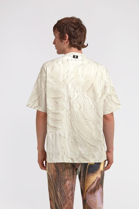 RC T-shirt con stampa Plumange Bianco SMT62A-CDL74