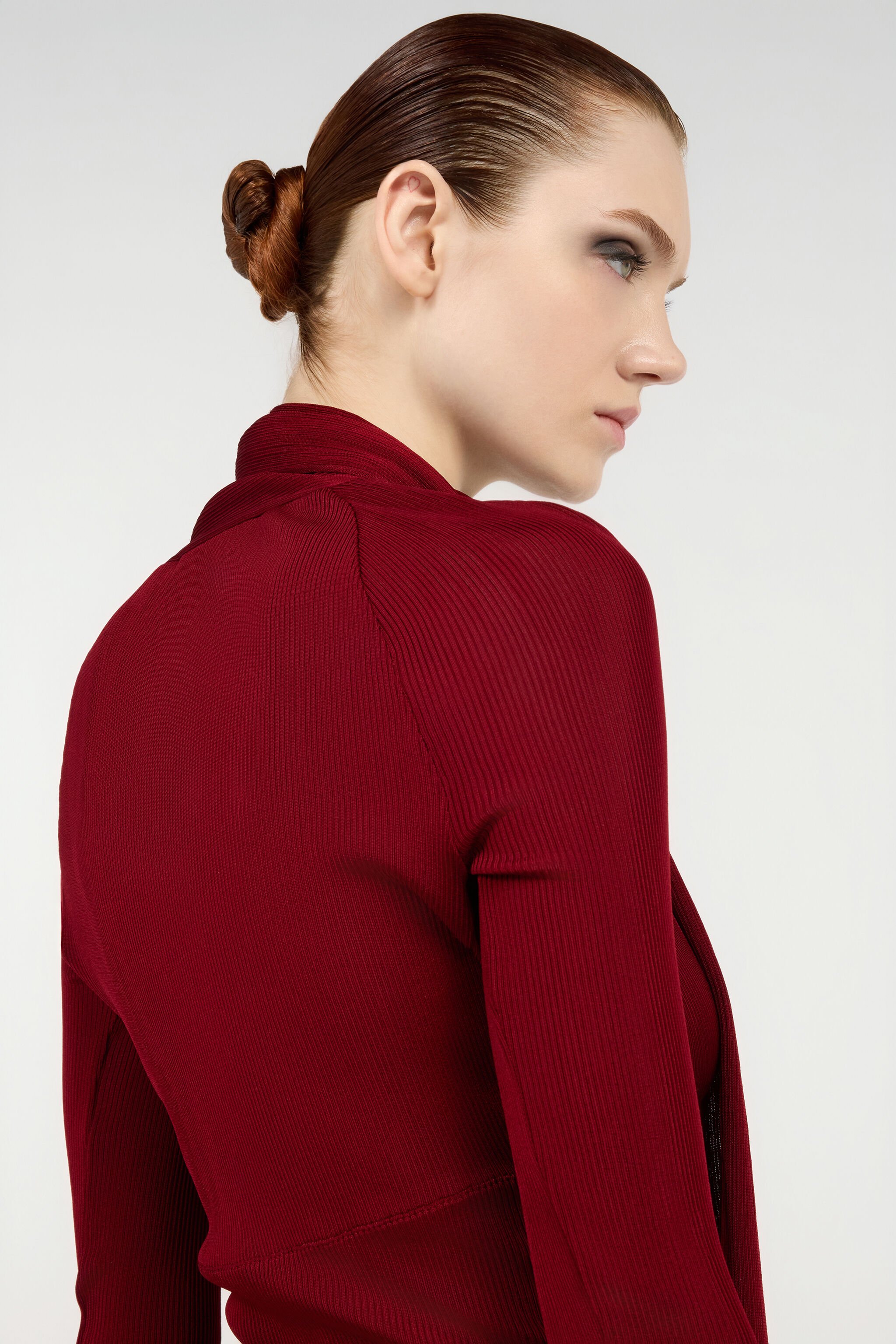 RC Dark Red Wrap-Over Sweater Red VWM603-MH014