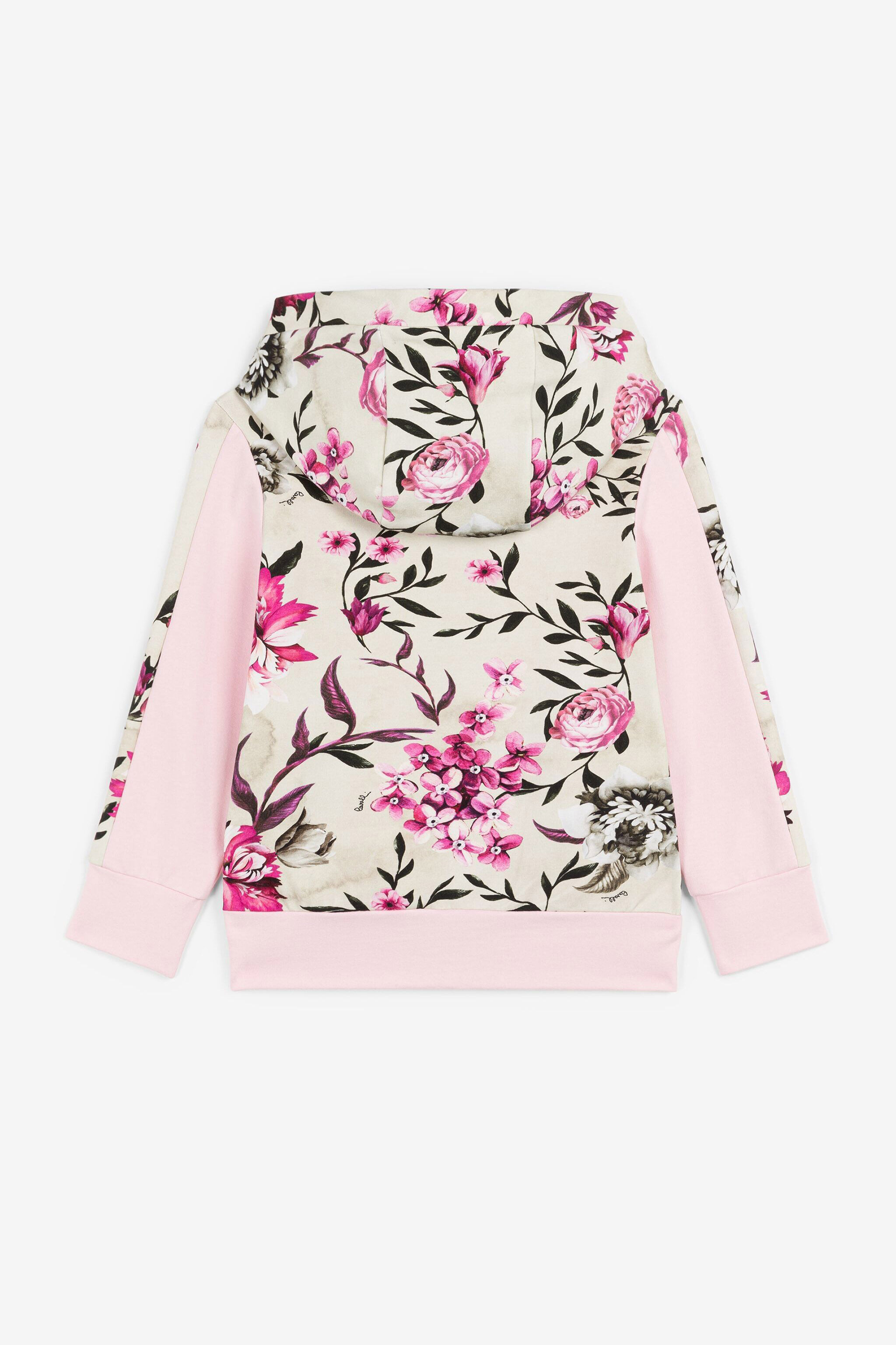 JU Felpa con stampa floreale Rosa OJT967-ISA2J