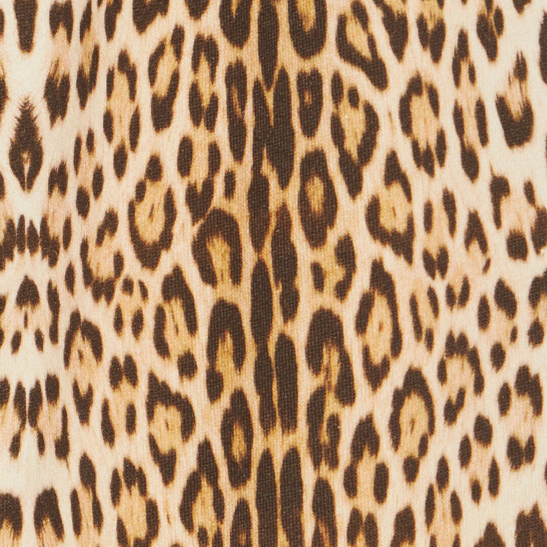 JU Sport Pants With Jaguar Skin Print Light Brown UJT23L-5OO52