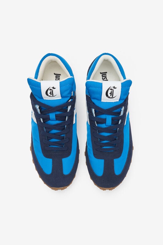 JC Blue Nylon And Leather Sneakers 264 BLU WFS030-WF238